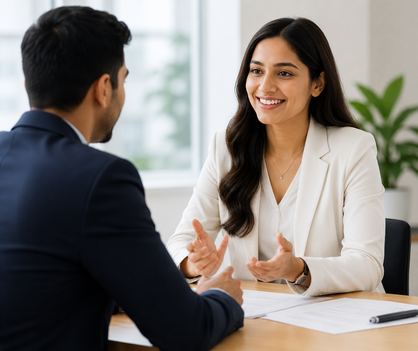 Recruiter interviewing a candidate